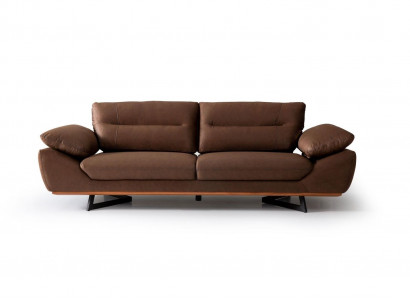 Modern designer sofa 3-seater 240cm XXL couch upholstery sofas design brown